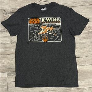 Star Wars X-Wing Starfighter Graphic T-Shirt Medium